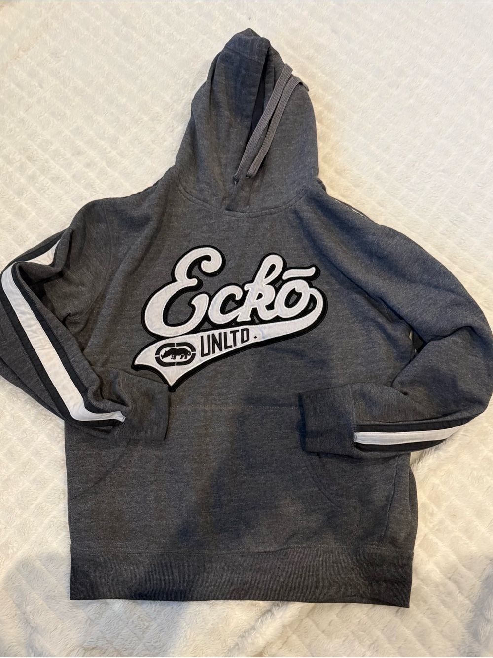 Ecko Unlimited Black and Gray Label Hoodie (M)